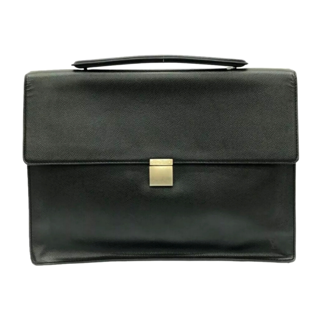 Louis Vuitton Angara Ardoise Taiga MB1023 Business Bag Leather
